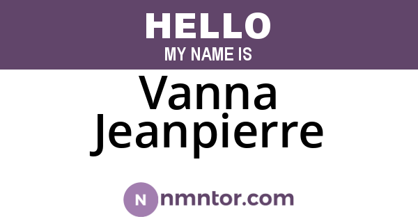 Vanna Jeanpierre