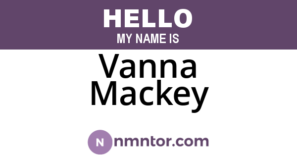 Vanna Mackey
