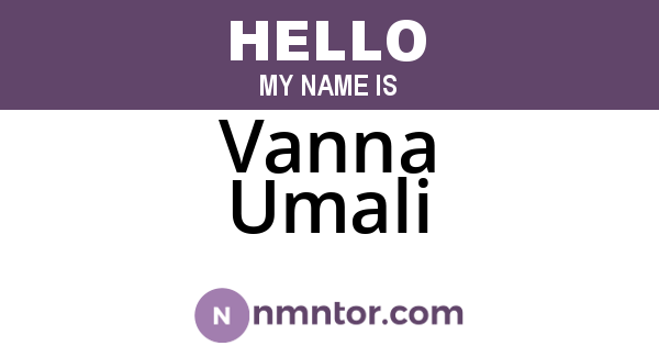 Vanna Umali