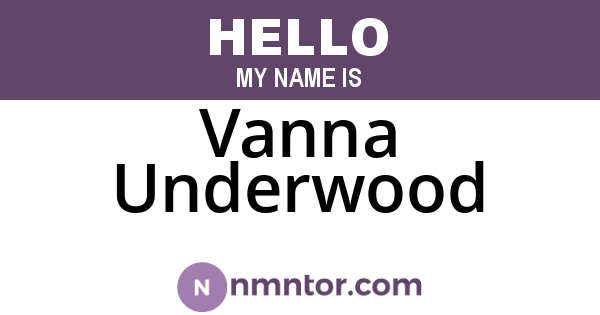 Vanna Underwood