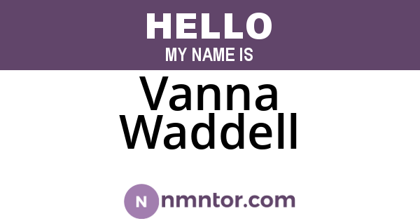 Vanna Waddell