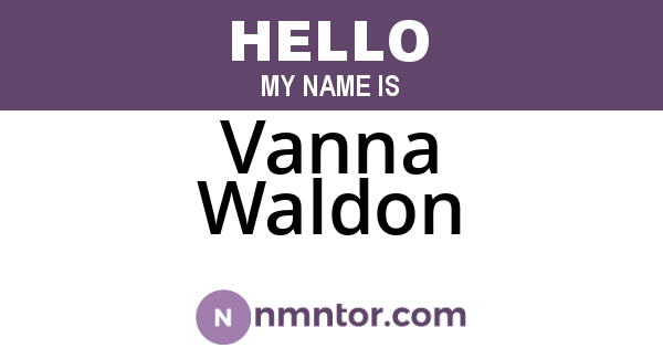 Vanna Waldon