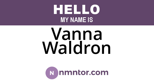 Vanna Waldron