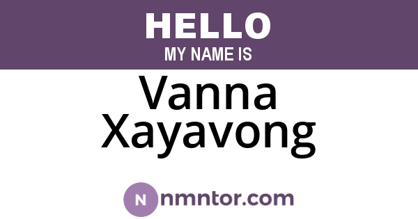 Vanna Xayavong