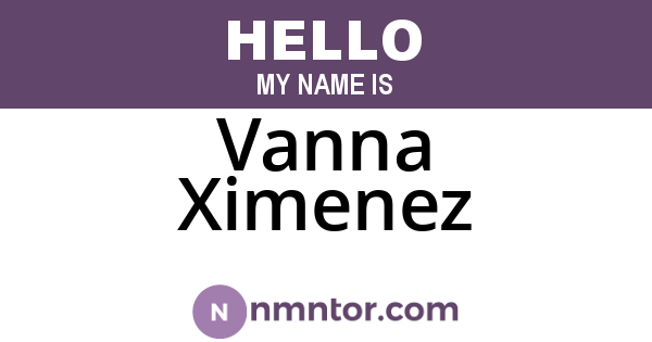 Vanna Ximenez