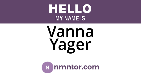 Vanna Yager