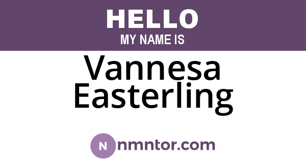 Vannesa Easterling