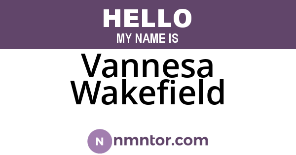 Vannesa Wakefield