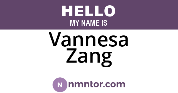 Vannesa Zang