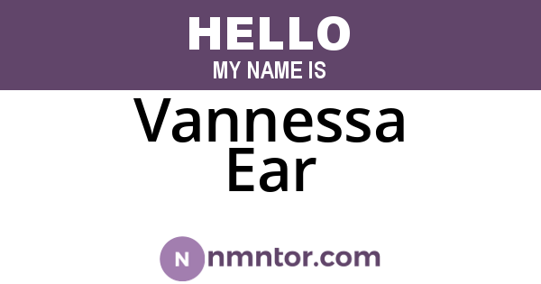 Vannessa Ear