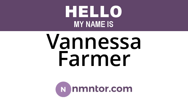 Vannessa Farmer
