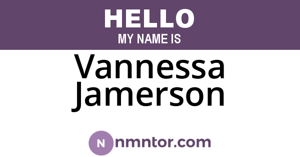 Vannessa Jamerson