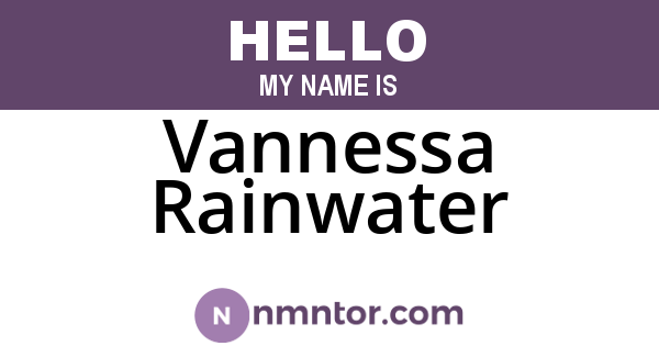 Vannessa Rainwater