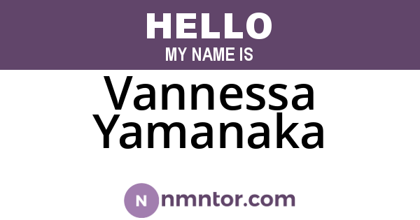 Vannessa Yamanaka