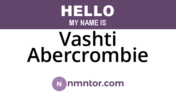 Vashti Abercrombie
