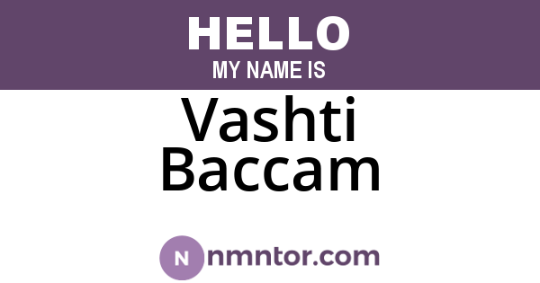 Vashti Baccam