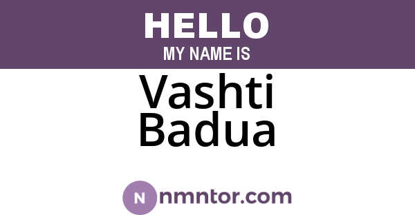 Vashti Badua