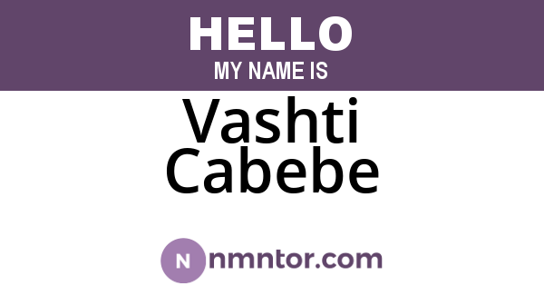 Vashti Cabebe
