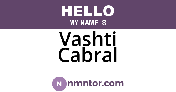 Vashti Cabral