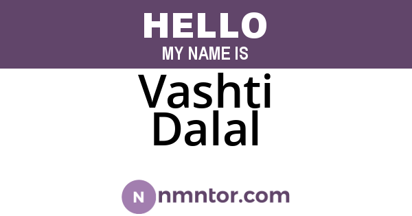 Vashti Dalal