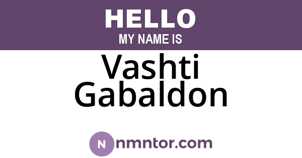 Vashti Gabaldon