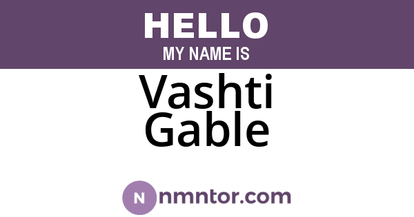 Vashti Gable