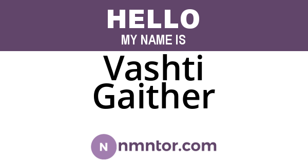 Vashti Gaither