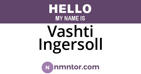 Vashti Ingersoll