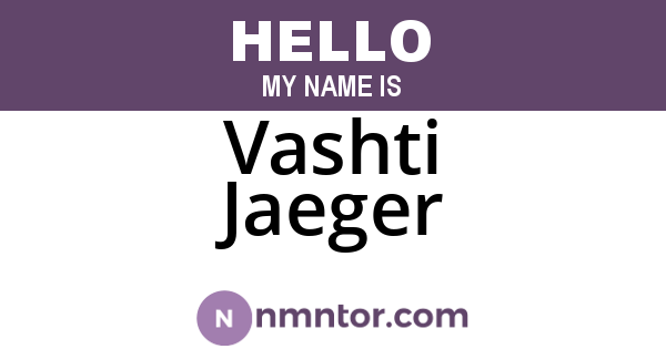 Vashti Jaeger
