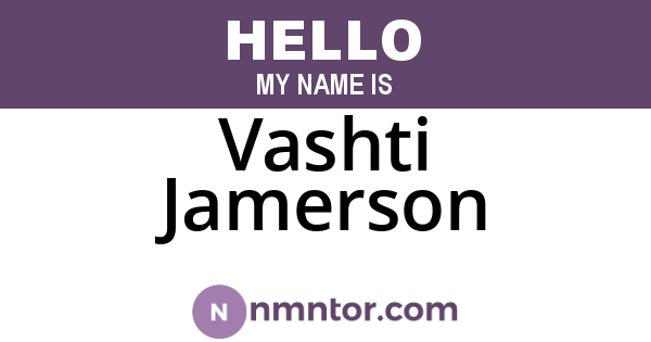 Vashti Jamerson