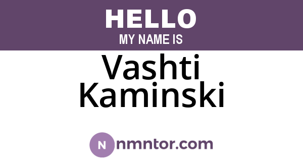 Vashti Kaminski
