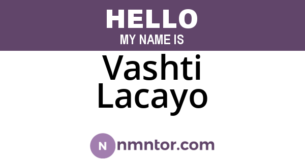 Vashti Lacayo