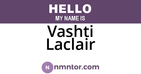 Vashti Laclair