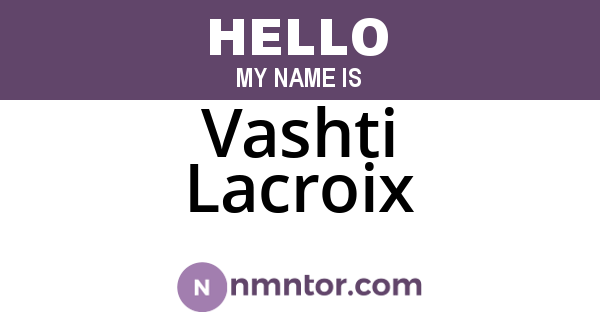 Vashti Lacroix