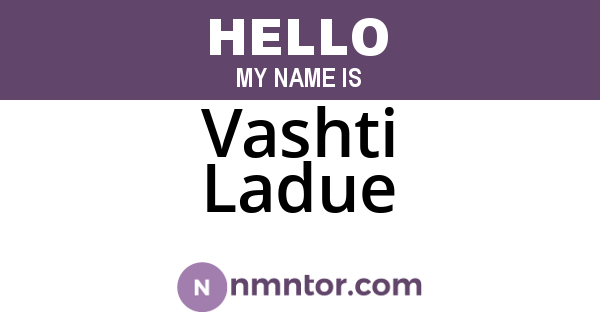 Vashti Ladue