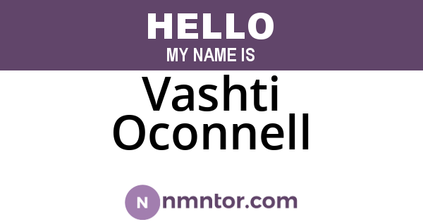 Vashti Oconnell