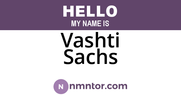 Vashti Sachs