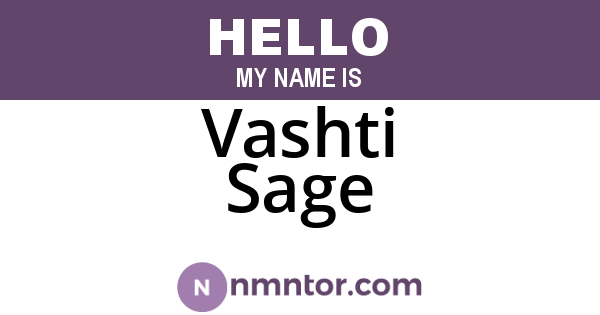 Vashti Sage