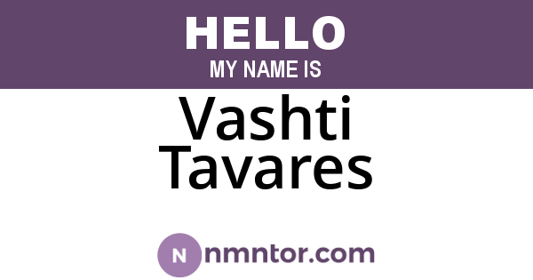 Vashti Tavares