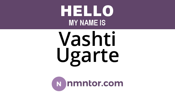 Vashti Ugarte