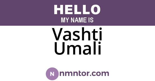 Vashti Umali