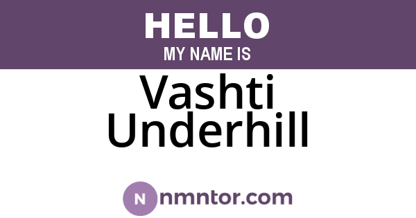 Vashti Underhill