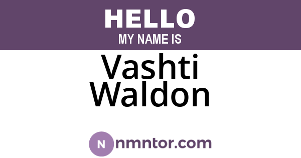 Vashti Waldon