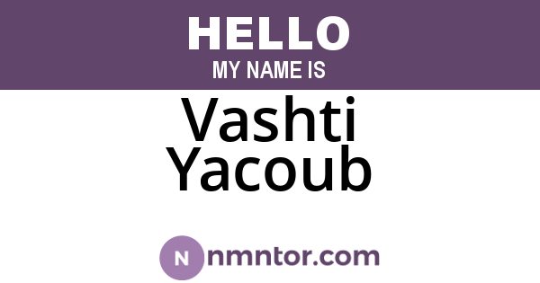 Vashti Yacoub