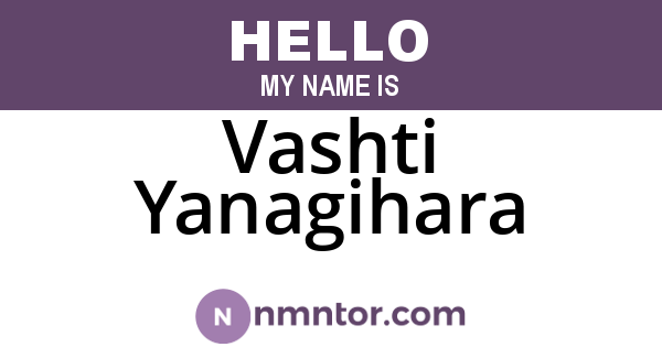 Vashti Yanagihara