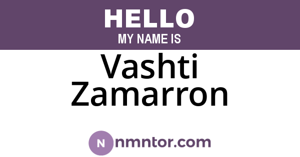 Vashti Zamarron