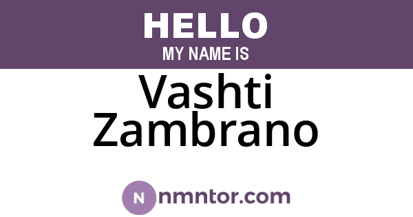 Vashti Zambrano