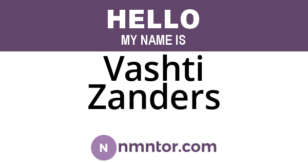Vashti Zanders
