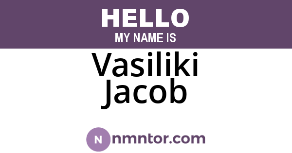 Vasiliki Jacob