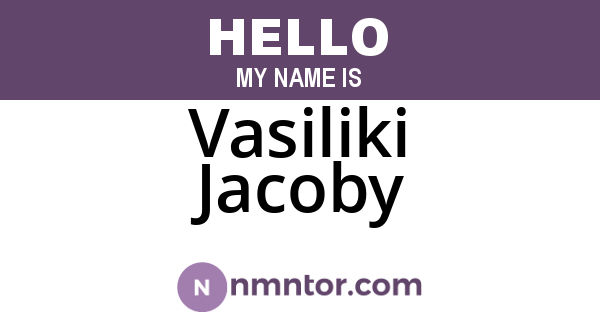 Vasiliki Jacoby